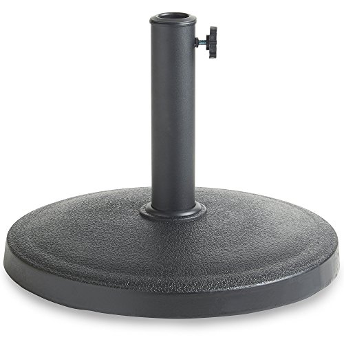 VonHaus Base pour Parasol (12Kg) - Support de Parasol Rond en Béton Très Résistant - Pied de Parasol - Base et Poids pour Parasols 12 Kg