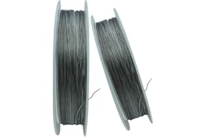 PORFEET Línea De Alambre De Pesca, 50m 7 Hilos Líneas De Alambre De Acero De Pesca Trenzado Líder Revestimiento Cadena Rig Trace