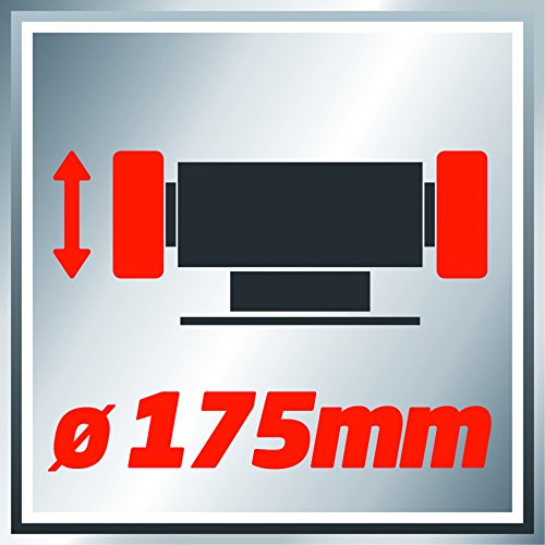 Einhell Doppelschleifer TC-BG 175 (400 W, Drehzahl 2950 min-1, 230 V/50 Hz, inkl. Grob- und Feinschleifscheibe mit 175mm Durchmesser, flexible Welle) - 8