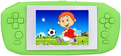 ZHISHAN Handheld Game Console Classic Retro Video Gaming Player Portable Arcade System Birthday Gift for Kids Recreation 3.5" Color LCD Big Screen Built in 416 Games (Green)