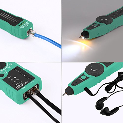 Protmex FY869 Multifunktions Wire Tracker RJ11 RJ45 Kabeltester für die Kollation des Netzwork Kabels, Telefonkabel , Durchgangsprüfung, die schwache Batterieanzeige - 2