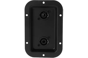 KERDEJAR Jack Plaque Prise boîte de jonction Pince Guitare Double Grand pour Enceintes de Sono SpeakOn