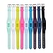 Price comparison product image XCSOURCE 9pcs Colorful Replacement Wristband with Metal Clasps for Garmin Vivofit 3 (No Tracker, Replacement Bands Only) TH429