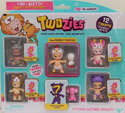 Twozies Season 1 Two-Gether Pack 57003 6 Babies &amp; 6 Pets (Henrietta &amp; Penny, Banda, Lily, Whirl, Catrick, Tosca &amp; 5 Surprises Twozies)