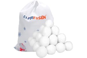 climafusion 20 Stück Kunstschnee Deko für Weihnachten, 7.6cm Schneeball Winterdeko für Innen Draußen, Wattekugeln Schneeballschlacht