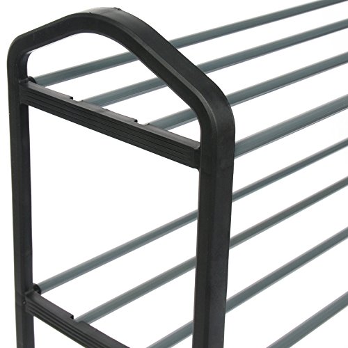 Schuhregal Schuhablage Schuhständer , 4 Schicht , Ständer Regale für 16 Paare Schuhe , Ständer Regale , 79×19.5x62cm , Schwarz , SR0020sz4 - 5