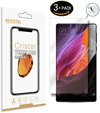 RE3O Screen protector for Xiaomi Mi Mix shatterproof screen protector tempered glass film compatible with Xiaomi Mi Mix 6.4'' inches transparent 3-PACK