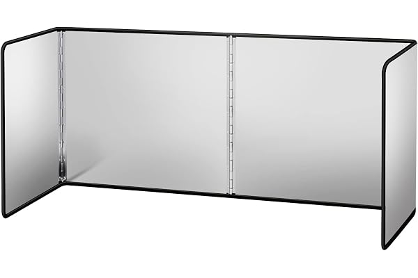 hicoosee Plaque Anti Projection Cuisine Pliable Protection D'écran Anti-éclaboussures, Cuisine Cuisson Plaque Baffle Facile à Nettoyer ustensiles de Cuisine, L, Argenté
