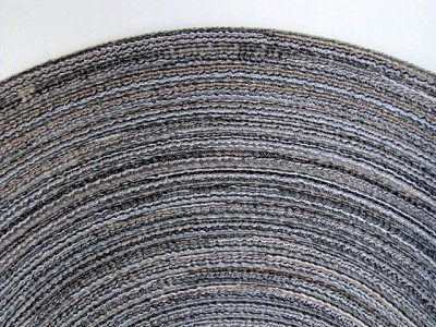 Tischset Grau Anthrazit rund 38 cm geflochten - 2