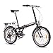 Produktbild CHRISSON 20 Zoll Faltrad Klapprad - Foldrider 1.0 schwarz - Faltfahrrad für Herren und Damen - 20 Zoll klappbares Fahrrad mit 7 Gang Shimano Kettenschaltung - Folding City Bike