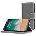 Produktbild Snugg iPhone XS Max Hülle, Apple iPhone XS Max Klappetui Flip Cover Tasche Leder [Kartenfächer] Schutzhülle Lederbrieftasche Executive Design – Grau, Legacy Range