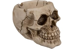 Out of the blue Posacenere in poliresina, Teschio, Multicolore, ca. 12 cm