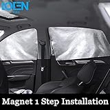 Producto W: 30 Aoforz-uk Lado del Coche Imán de la sombrilla 1 Paso Instalación Cortina Visera de Malla Pantalla Lateral Protección Solar Ocultar UV Sombra de Sol