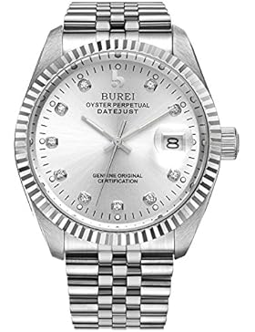 BUREI Casual Herren Armbanduhr Automatik Mechanische Selbstaufzug Automatik Männer Uhr Analog mit Saphirglas und...