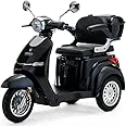 VELECO Cristal - 3 Wheeled Mobility Vehicle - Fully Assembled and Ready to use - Beautiful, Eye-catching Design - Advanced Suspension System - Big Wheels(Black)