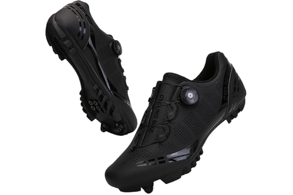 Hixingo Chaussures de Cyclisme pour Hommes Femmes Chaussures D'équitation sur Route et Montagne Crampons Respirantes Semelle Chaussures de Vélo