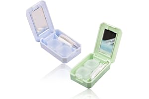 XPEX 2 Pezzi Contenitore Porta lenti a contatto da viaggio, ventosa