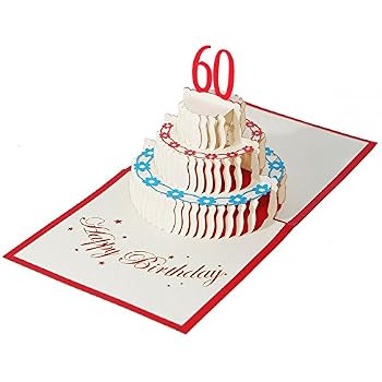 Pop-Up-Karte Zum 60. Geburtstag – Handgefertigt, Personalisierbar, Mit 3D-Effekt