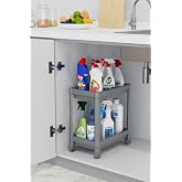 Mithra Life 2 Katlı Tekerlekli Tezgah Altı Gri Banyo Mutfak Rafı MIT1123