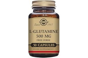 Solgar L-Glutamine 500 mg Vegetable Capsules - Pack of 50 - Fuel for Muscles - Supports an Active Healthy Lifestyle - Vegan and Gluten Free