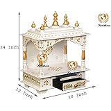 Kamdhenu Art And Craft Wooden / Home Temple/ Pooja Mandir/ Mandap for Home