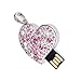 Produktbild iiou Rosa Herz 16 GB USB Glitzer Strass Lash Disk Flash Memory Drive F Pen Drive Werkzeug Geschenk