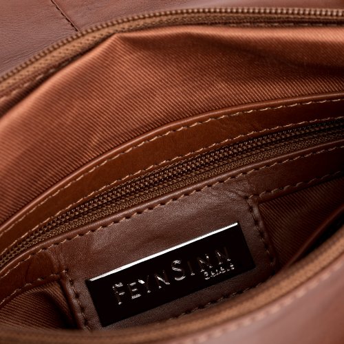 FEYNSINN Umhängetasche NIA – Ledertasche mit Schultergurt – Schultertasche – echt Leder - 3