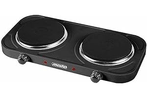 Mesko MS 6509 CuisiniÃšre à Deux brûleurs Noir/Multicolore Taille Unique