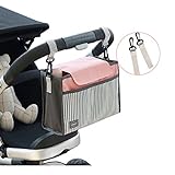 Universal Fit & Schnell zur Befestigung:Design für alle Kinderwagen.Installieren Sie in Sekunden und hält alles, was Sie brauchen, vollständig verstellbare Riemen für fast alle Kinderwagen,Einfach mit den Klettverschlüssen am Griff befestigen und justieren lassen