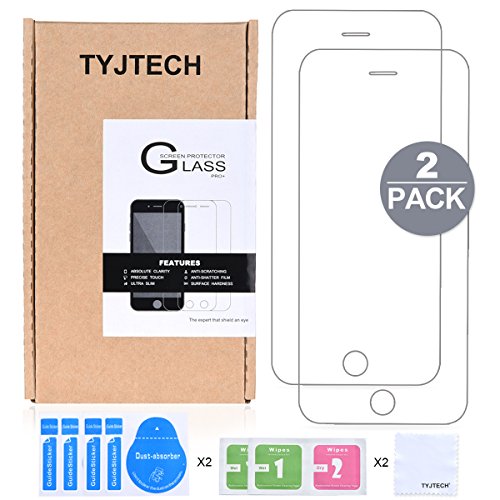 [2 Pack] iPhone 5/5S/5C/SE Screen Protector, TYJTECH 2.5D 9H Scratch Terminator Ultra-clear Premium Tempered Glass Screen Protector (4.0 inch) for iPhone 5S 5 5C SE