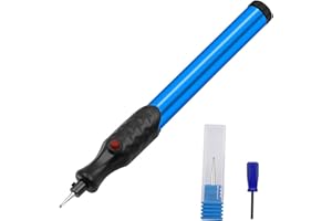BOABY Bolígrafo de Grabado, Bolígrafo de Grabado Con Diamante Reemplazable, Precisión Inalámbricos, Herramienta de Tallado, para Joyería de Bricolaje,Metal,Vidrio,Plástico,Madera,Cerámica,Piedra(Azul)