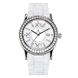 Stella Maris Damen-Armbanduhr Analog Quarz Premium Keramik Diamanten - STM15E6
