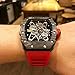 Produktbild YNBIAOM New Black Rubber Herrenuhr Saphirglas Automatic Mechanical Carbon Fiber Silber Schwarz AAA + Tourbillion Kalender