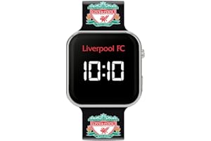 LIVERPOOL F.C. Liverpool Football Club Official Black LED Watch LFC4000