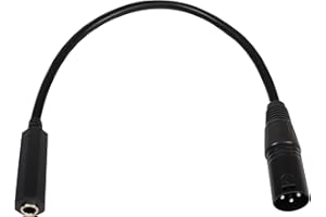 QIANRENON XLR męski na 1/4" żeński adapter kabla balansowego TRS 6,35 mm na XLR 3-pinowy mono audio konwersja kabla połączeniowego 36 cm