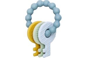 CLDY Beißring für Babys,Beißring Schlüssel Babys, BPA - Frei Baby Beißring Spielzeug Schlüssel, Baby Nom Zahnungshilfe für Babys ab 3 Monate - Beissring für Babys in Blau