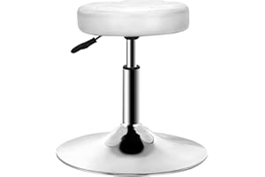 PenghaiYunfei Taburete de Bar Moderno Redondo, Taburete de salón de SPA de Trabajo Giratorio de Altura Ajustable de Cuero PU