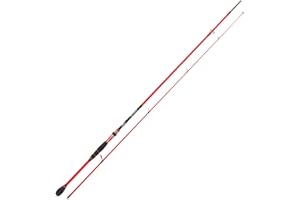 Berkley Lightning Shock Spinning, Cannes à pêche, Cannes à pêche Spinning, Pêche au prédateur, Brochet, Perche, Truite, Sandre, Unisexe, Rouge, 2.74m