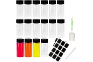 BiBOTLSFLY 16 Pack 300ml 10oz Plastic Juice Bottles with Black Lids, Transparent Reusable Empty Drink Bottles Ideal for Water, Juice, Milk and Other Homemade Beverages