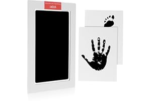 WY LIGHTING LEVEL Kit di 3 impronte di mani e piedi per bambini, sicuri, puliti, tamponi senza inchiostro, impronte di zampa di cane e zampa, timbro per neonato registro di crescita, anniversario, ricordo familiare