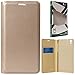 DMG Dotted Finish Premium PU Leather Flip Cover Case for Reliance LYF Water 1 (Gold) RS.299.00
