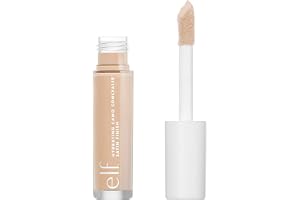 e.l.f. Hydrating Camo Concealer, rynkfri och fullständig täckning, satinfinish, täcker, korrigerad och betonad, vegansk och djurförsöksfri, medium persika, 6 ml