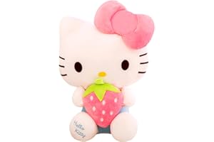 KSOPSDEY Kitty Cat Peluche, Bambola di peluche Cartoon, Giocattoli di Peluche, Bambole Carine Kawaii Cuscino Giocattoli, Animali di Peluche Regalo Compleanno Collezione per Bambini Ragazzo Ragazza -12inch