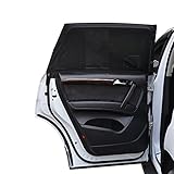 Auto Sonnenschutz (2 St¨¹ck) - Sonnenblende Auto mit UV Schutz f¨¹r Baby Kinder Haustier faltbares Meshmaterial Geeignet