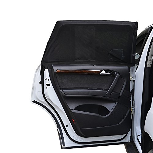 Preisvergleich Produktbild Autofenster Sonnenschutz (2 Stück) - Große, Universelle Faltbares Meshmaterial Sonnenblende Geeignet für Autos, SUVs, Lastwagen & Minivans von ieGeek– schützt Mitfahrer, Baby, Kinder & Haustiere vor 98% der UV-Strahlen