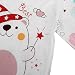 Internet Baby Clothing, Baby Button Shoulder Pajamas Red Hat Bear Pattern Set (6-12Months, Pink)