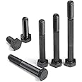 ANSIEDIO M12 Hex Bolt, 12.9 Grade High Tensile Alloy Steel, Outer Hexagonal Screws for Machinery Industry Fastener, (Partial Threaded) M12×80mm,3 pcs