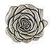 Produktbild Dark Dreams Mittelalter Floral Rose Buckle Schließe Gürtelschnalle große Blume altsilber