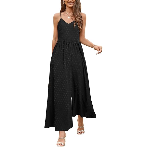 Luvani Jumpsuit Cupshe Women's Elegant Square Neck Trumpet Sleeves