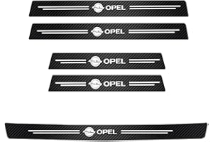 ARNECASE AITACK 5 Pezzi Battitacco in Fibra di Carbonio, per Opel Corsa Astra Insignia Vectra Zafira Meriva Mokka Grandland Auto Accessori Protezione Esterna del battiscopa del davanzale della Porta